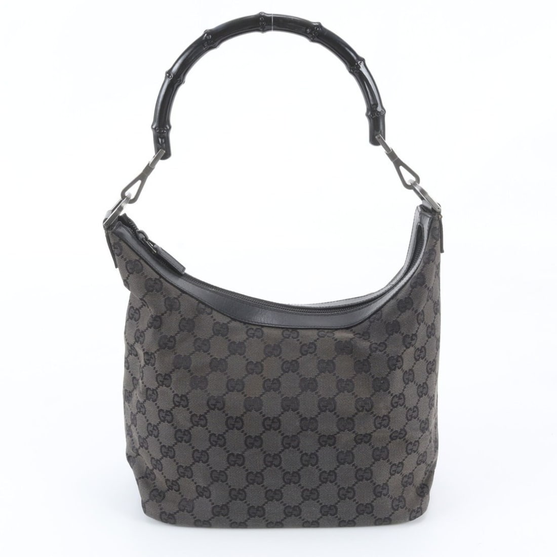 Gucci Bamboo GG Canvas 000 0531 Leather Shoulder Bag, One-Shoulder Tote Bag for Women: --- Catalog ---Category: SizeSize (HxWxD): 25cm x 27cm x 16cm / 9.84'' x 10.62'' x 6.29''Category: DesignType: Shoulder bag, Tote bagColor: BlackGender: WomenMaterial: Leather , Canvas Category: Gener