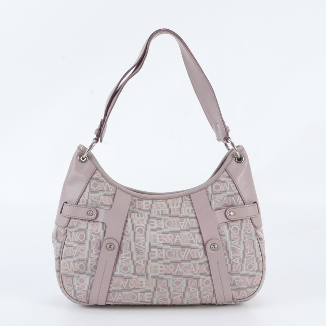 Salvatore Ferragamo Leather Shoulder Bag, One-Shoulder Tote Handbag for Women: --- Catalog ---Category: SizeSize (HxWxD): 18cm x 30cm x 9cm / 7.08'' x 11.81'' x 3.54''Category: DesignType: Handbag, Shoulder bag, Tote bagColor: PinkGender: WomenMaterial: Leather , Canvas Category