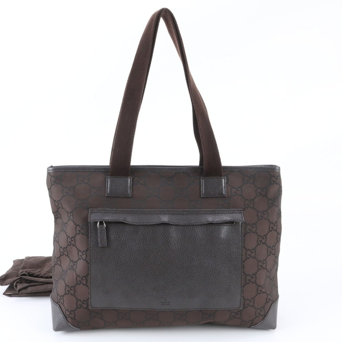 Gucci GG Nylon 180449 Leather Tote Bag Shoulder Business Brown Men's Women's: --- Catalog ---Category: SizeSize (HxWxD): 28cm x 36cm x 13cm / 11.02'' x 14.17'' x 5.11''Category: DesignType: Shoulder bag, Tote bagColor: BrownGender: Men,WomenMaterial: Leather , Nylon Category: G