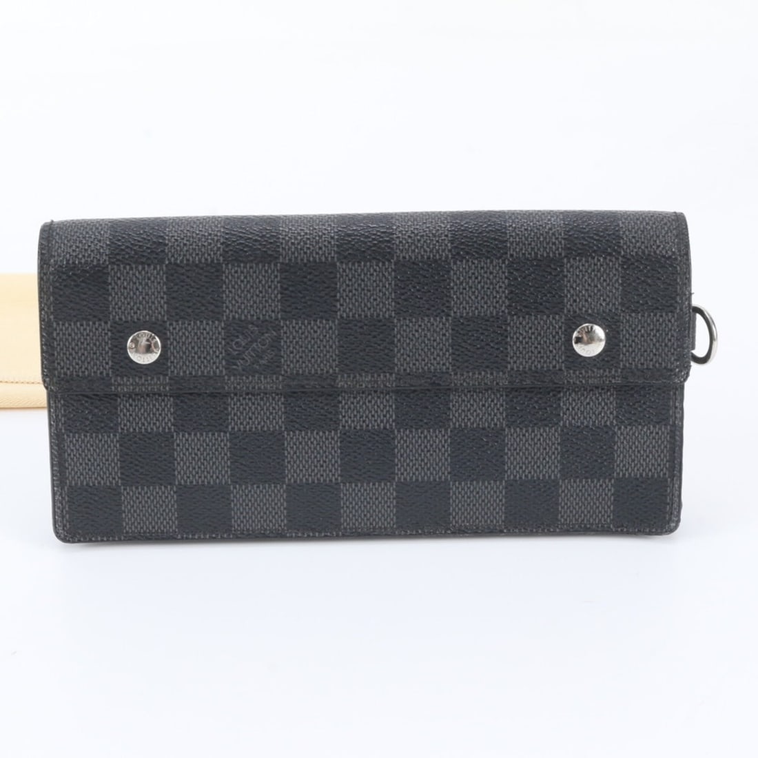 Louis Vuitton Damier Graphite Portefeuille Accordion N60023 Leather Long Wallet for Men: --- Catalog ---Category: SizeSize (HxWxD): 10cm x 19cm x 3cm / 3.93'' x 7.48'' x 1.18''Category: DesignType: Long wallet (bi-fold)Color: BlackGender: MenMaterial: Leather , Coated canvas Category: Gen