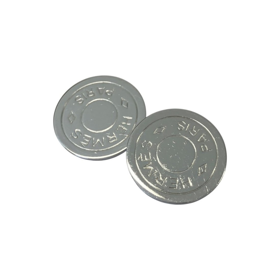HERMES Hermes Sellier Earrings, Silver Color, Women's Accessory: --- Catalog ---Category: SizeSize (HxWxD): 20.00mm x 20.00mm / 0.79'' x 0.79''Category: DesignType: Clip earringsColor: SilverGender: WomenCategory: GeneralBrand: Hermes--- Item List ---Section: