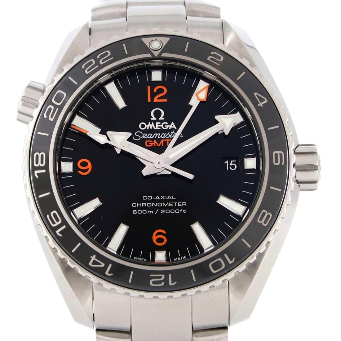 Omega Planet Ocean GMT 232.30.44.22.01.002 Stainless Steel Automatic Watch: --- Catalog ---Category: SizeWrist Size: 19cm / 7.48''Case Diameter: 44mm / 1.73''Category: DesignType: WristwatchGender: Men,WomenColor (Dial): BlackMaterial (Band): Stainless steelMaterial (Case):