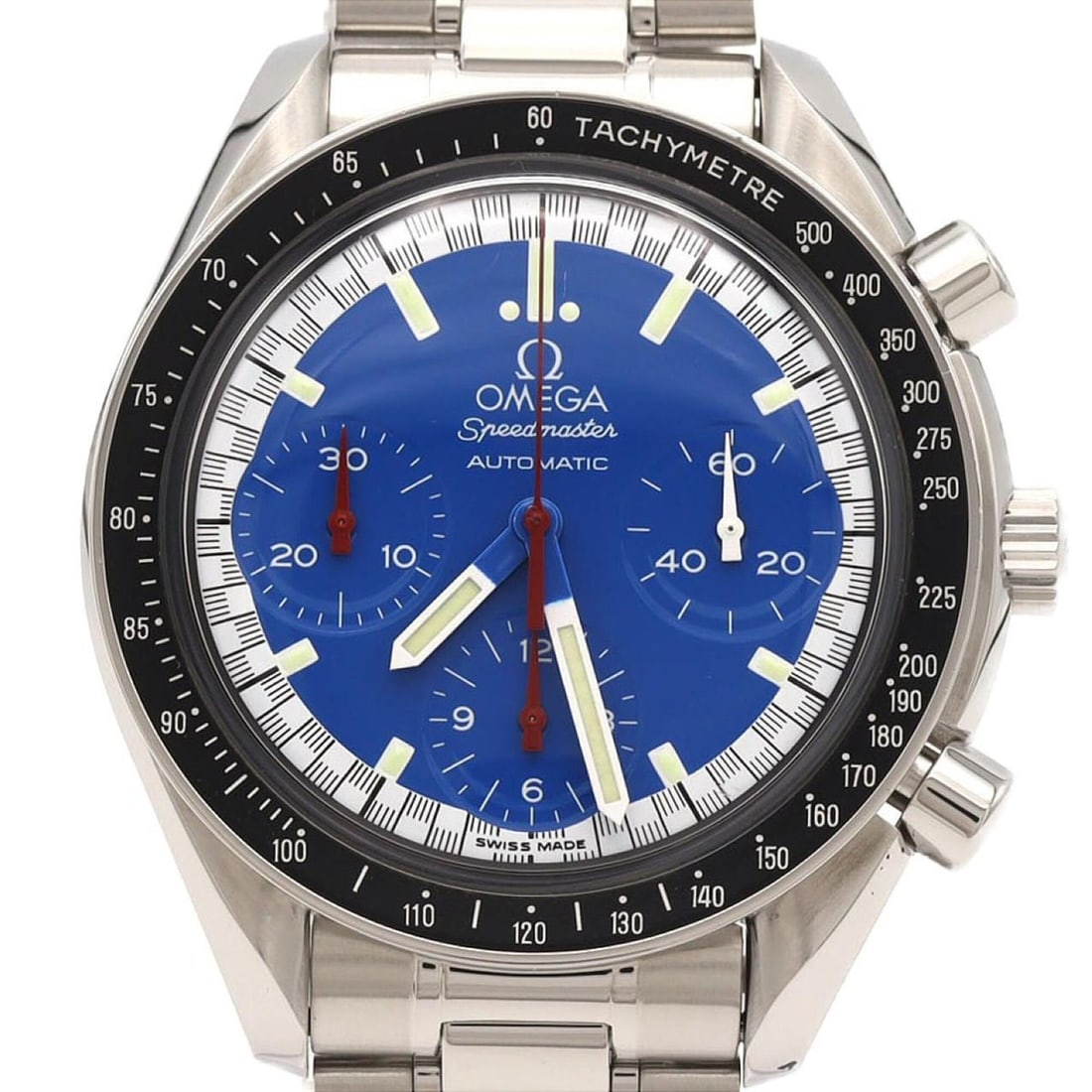 Omega Speedmaster Racing CART 3510.80 SS Automatic Watch: --- Catalog ---Category: SizeWrist Size: 17.5cm / 6.88''Case Diameter: 39mm / 1.54''Category: DesignType: WristwatchGender: MenColor (Dial): BlueMaterial (Band): Stainless steelMaterial (Case):