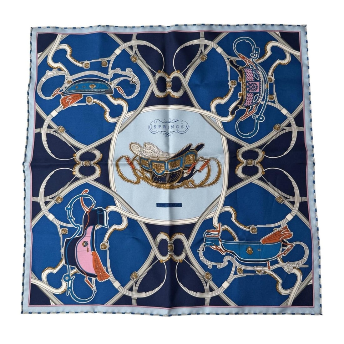 Hermes Carre 45 Springs Remix Silk Scarf/Muffler (Gavroche) for Women (1 of 20)