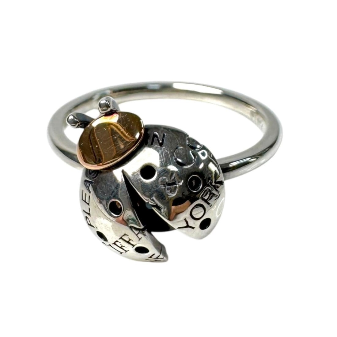 Tiffany & Co. Return to Love Bugs Ladybug Ring 925 (Japanese Size) Women's: --- Catalog ---Category: SizeJP Size: 9US Size: 5Category: DesignType: Band ringColor: Gold, SilverGender: WomenMaterial: Sterling silver 925Category: GeneralBrand: Tiffany--- Item List ---Section: Co