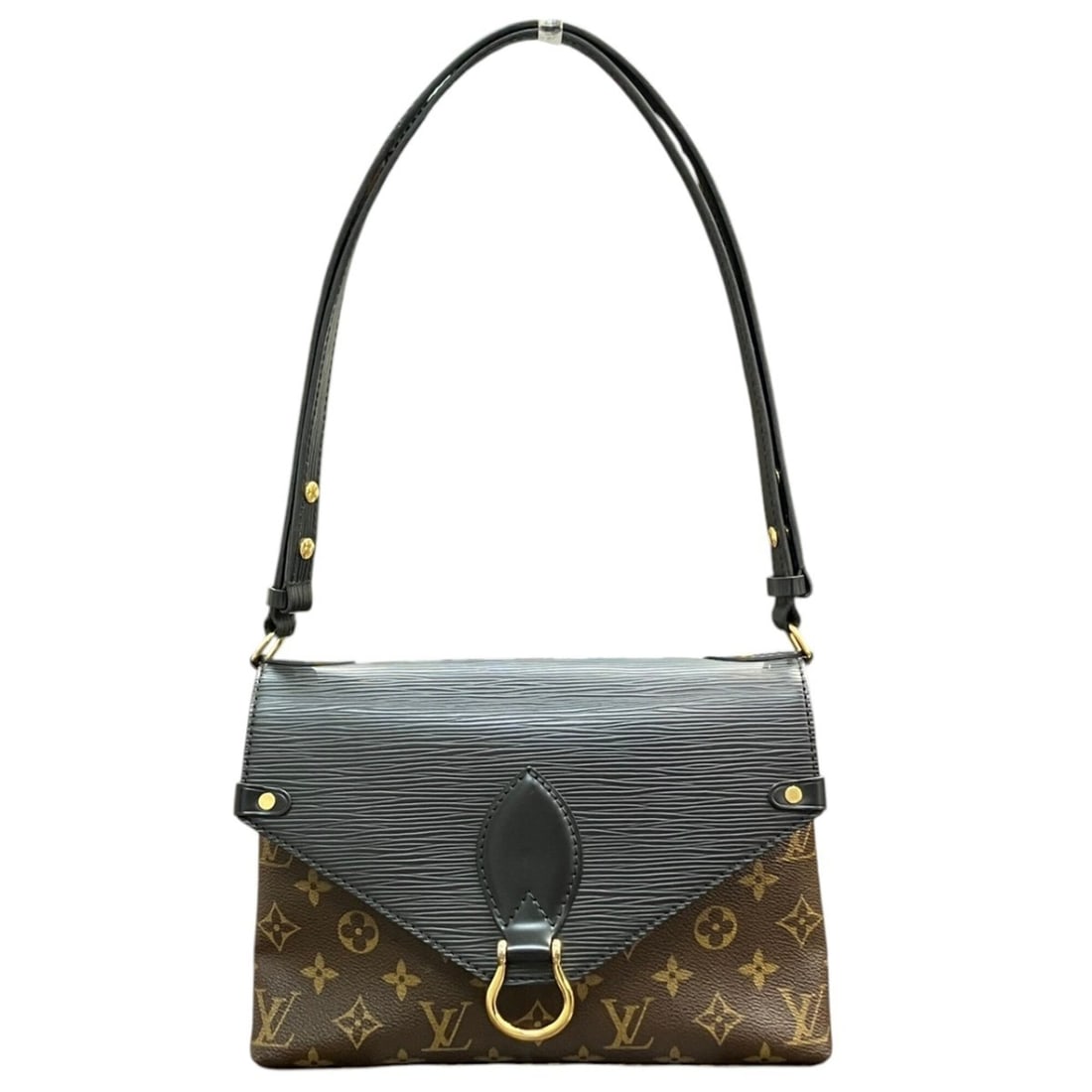 Louis Vuitton Saint Michel Shoulder Bag, Monogram x Epi Leather, Canvas, M44030: --- Catalog ---Category: SizeSize (HxWxD): 17cm x 25cm x 8cm / 6.69'' x 9.84'' x 3.14''Strap Length: 62cm / 24.4''Category: DesignType: Shoulder bagColor: BrownGender: WomenClosure: MagnetMaterial: Mo