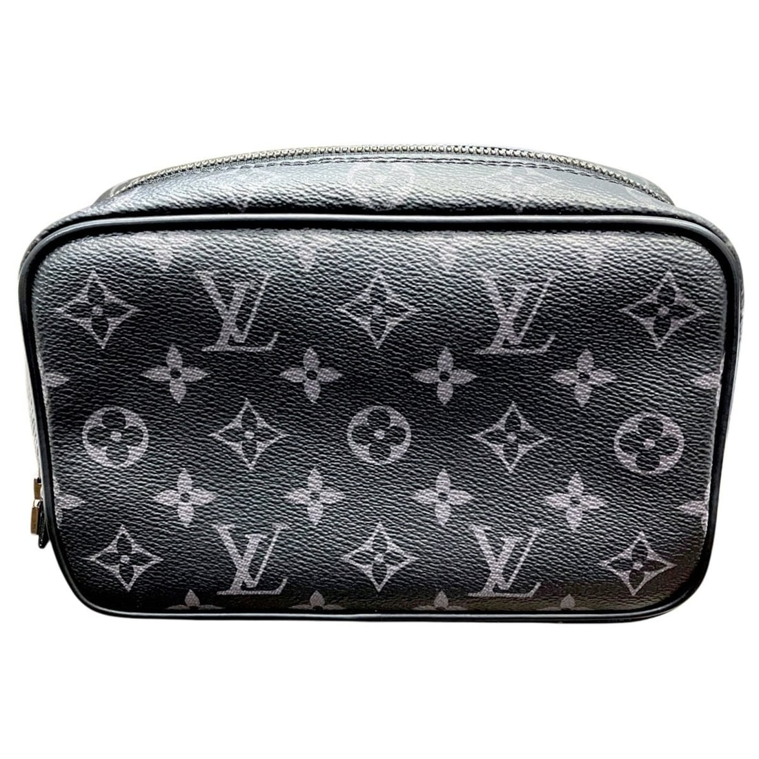 Louis Vuitton Trouse Toilette PM Pochette Monogram Eclipse Canvas M46577: --- Catalog ---Category: SizeSize (HxWxD): 15cm x 20cm x 7cm / 5.9'' x 7.87'' x 2.75''Category: DesignType: PochetteGender: MenClosure: ZipperMaterial: Monogram Eclipse Category: GeneralLine: Monogram