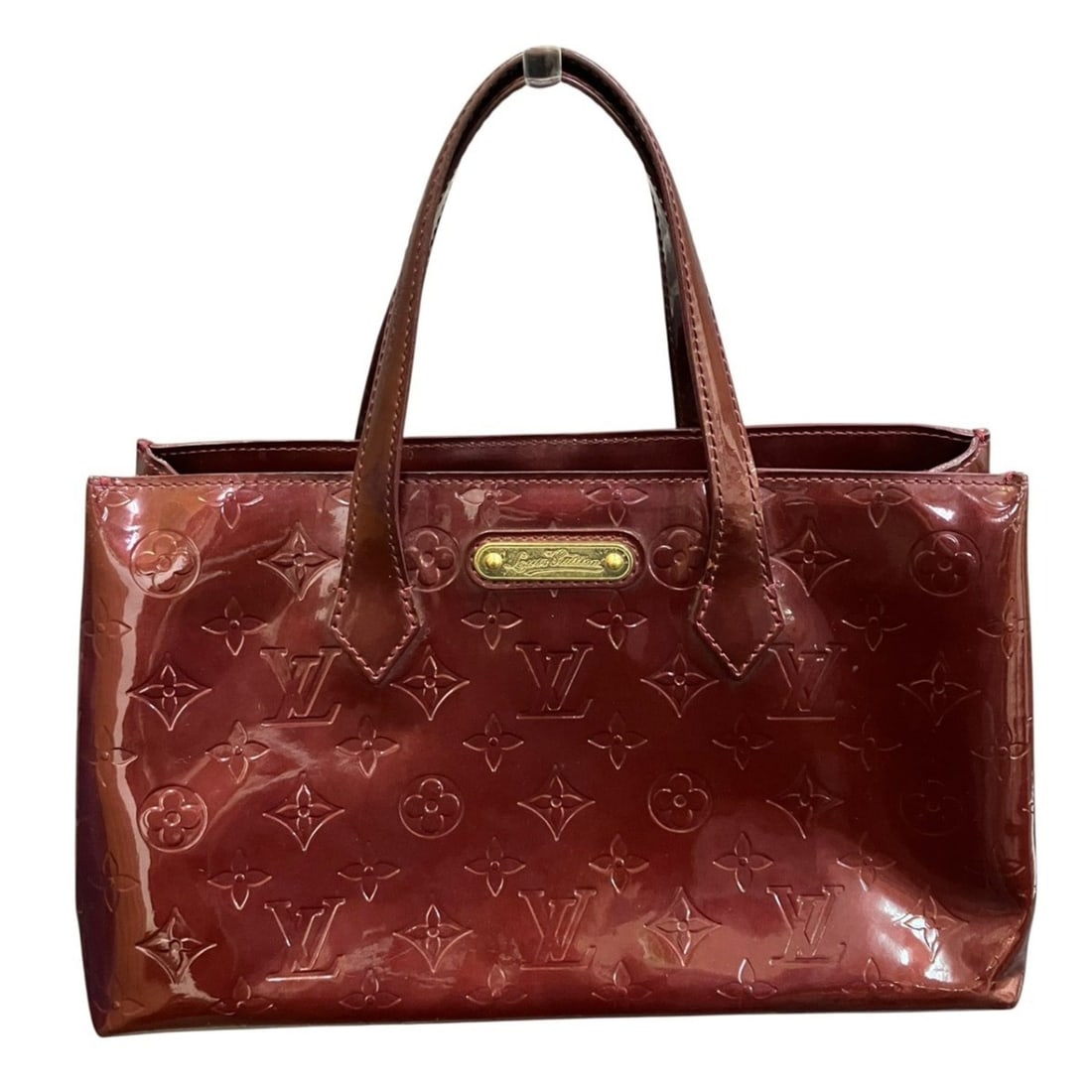 Louis Vuitton Wilshire PM Handbag, Monogram Vernis/Monogram Canvas, M93641: --- Catalog ---Category: SizeHandle Drop: 13.00cm / 5.12''Size (HxWxD): 18cm x 29cm x 12cm / 7.08'' x 11.41'' x 4.72''Handle Length: 26cm / 10.23''Category: DesignType: HandbagColor: AmaranteGender: W