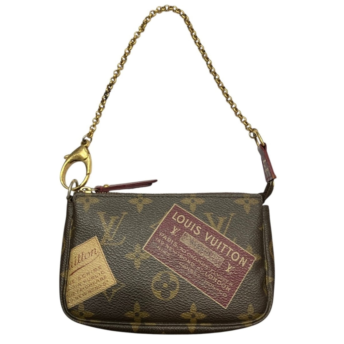Louis Vuitton Mini Pochette Accessoires Monogram Canvas GP M63798: --- Catalog ---Category: SizeSize (HxWxD): 10cm x 14.5cm x 3cm / 3.93'' x 5.7'' x 1.18''Handle Length: 30cm / 11.81''Category: DesignType: PochetteColor: BrownGender: WomenMaterial: Monogram Category: