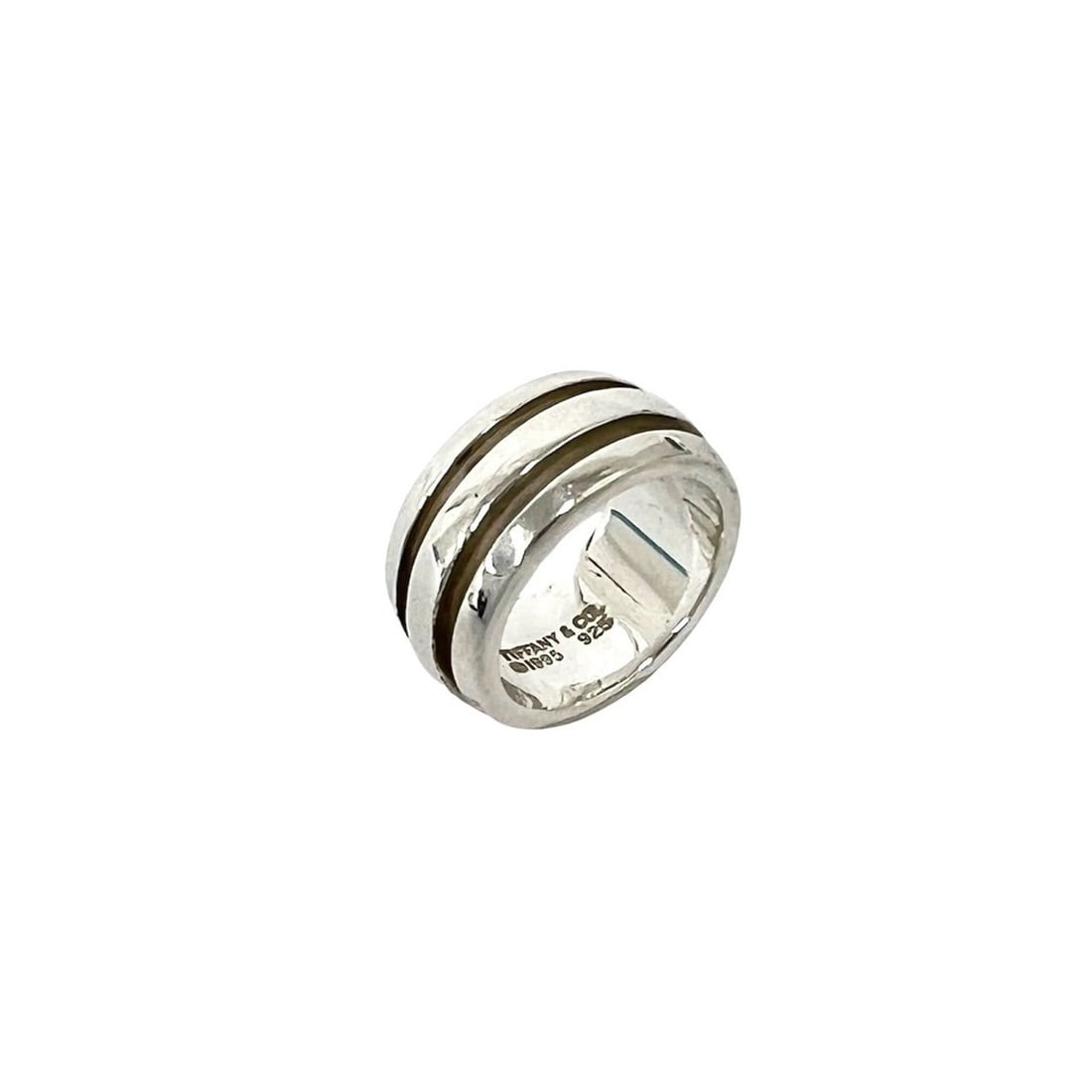 TIFFANY&Co. Tiffany Vintage Grooved Double Ring, Sterling Silver 925, Accessory, Silver, 05753: --- Catalog ---Category: SizeJP Size: 8US Size: 4.5Category: DesignType: Band ringColor: SilverGender: WomenMaterial: Silver 925Category: GeneralBrand: Tiffany--- Item List ---Section: ConditionRankin