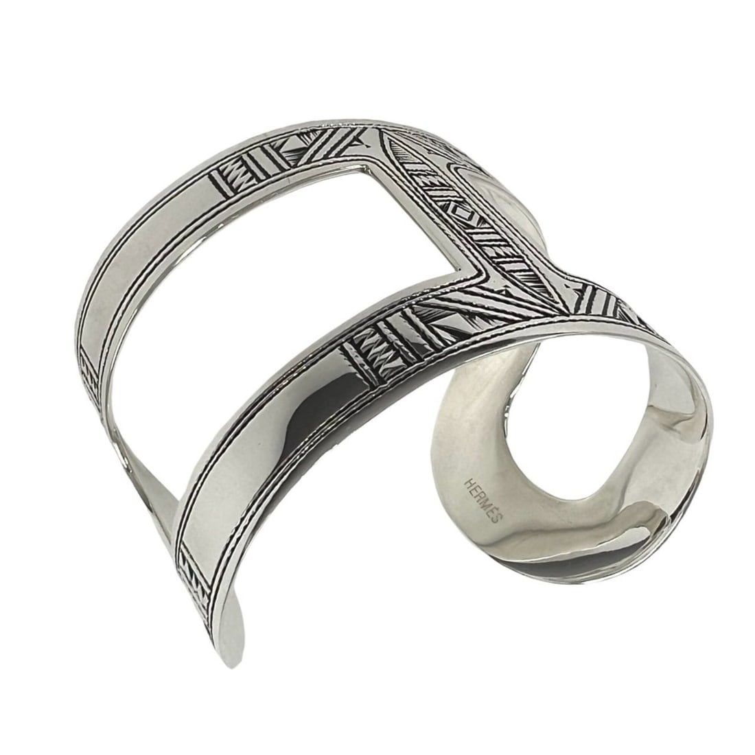 HERMES Vintage Touareg Bangle, Sterling Silver 925, Accessory, Silver, Item No. 17909 (1 of 18)