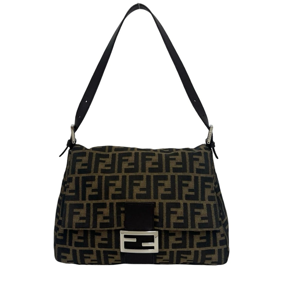 FENDI Mamma Bucket Zucca FF Logo Pattern Canvas Leather Semi-Shoulder Bag Handbag Brown 31891: --- Catalog ---Category: SizeSize (HxWxD): 21.5cm x 28cm x 11.5cm / 8.46'' x 11.02'' x 4.52''Category: DesignType: Handbag, Shoulder bagColor: BrownGender: WomenMaterial: Canvas , Leather Category: Ge