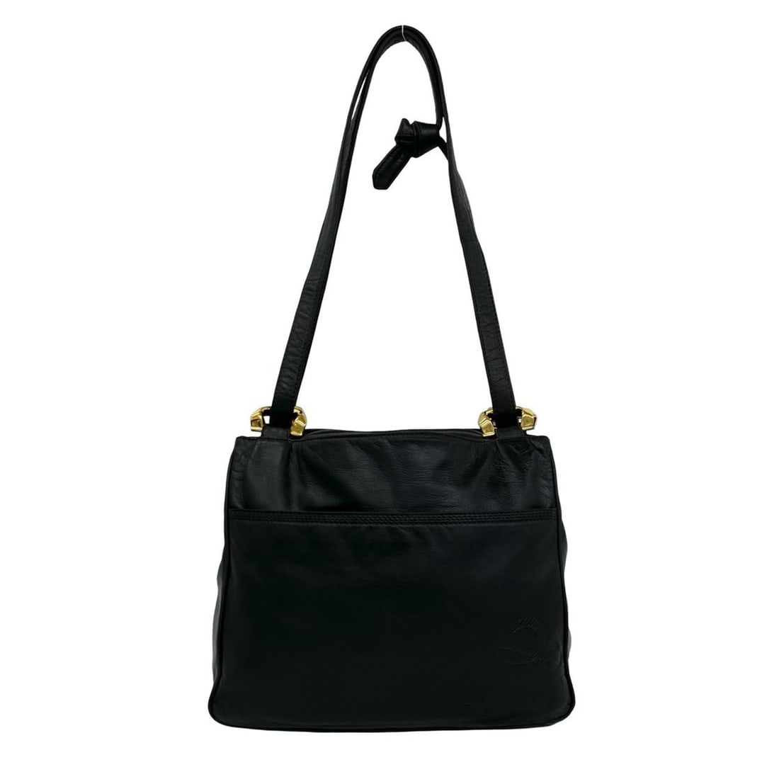 LOEWE Vintage Anagram Logo Nappa Leather Shoulder Bag Tote Pouch Black 41049 (1 of 15)
