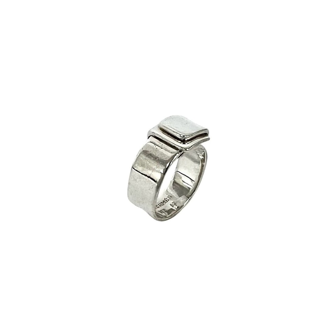 HERMES Vintage Folding Ring, Sterling Silver 925, Size #53, Accessory, Silver, Item Number 33849 (1 of 17)