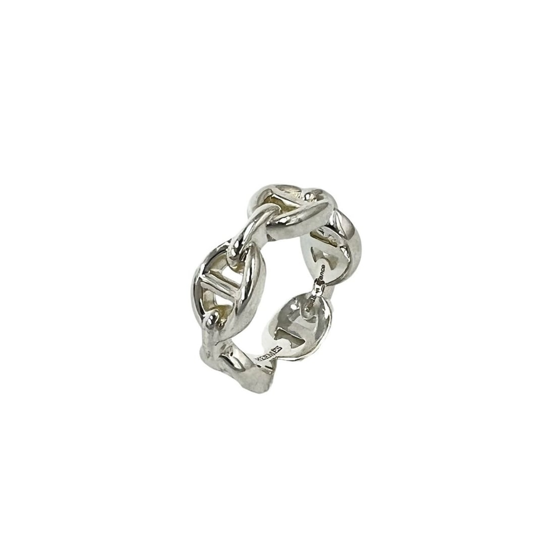 HERMES Enchainée PM Ring, Sterling Silver 925, Size #47, Accessory, Item Number 33856 (1 of 14)
