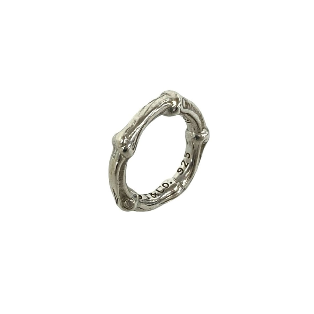 TIFFANY&Co. Tiffany Vintage Bamboo Ring, Sterling Silver 925, Accessory, Silver, Item Number 23096: --- Catalog ---Category: SizeJP Size: 5US Size: 3.5Category: DesignType: Band ringColor: SilverGender: WomenMaterial: Silver 925Category: GeneralBrand: Tiffany--- Item List ---Section: