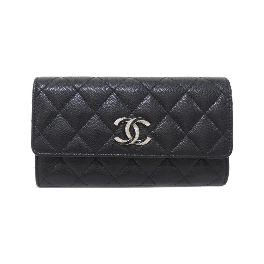 Chanel AP3339 wallet: --- Catalog ---Category: SizeSize (HxWxD): 9cm x 16.5cm x 2cm / 3.54'' x 6.49'' x 0.78''Category: DesignType: Long wallet (bi-fold)Color: BlackGender: WomenMaterial: Grained Calfskin Category: