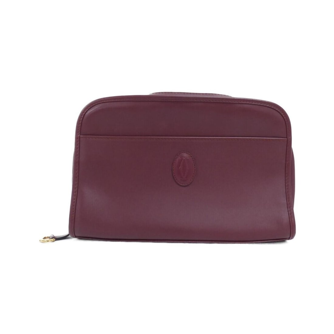 Cartier MUST DE CARTIER handbag pouch: --- Catalog ---Category: SizeSize (HxWxD): 16cm x 25cm x 7cm / 6.29'' x 9.84'' x 2.75''Category: DesignType: Handbag, PouchColor: BordeauxGender: WomenMaterial: Leather Hardware Color: GoldCategory: