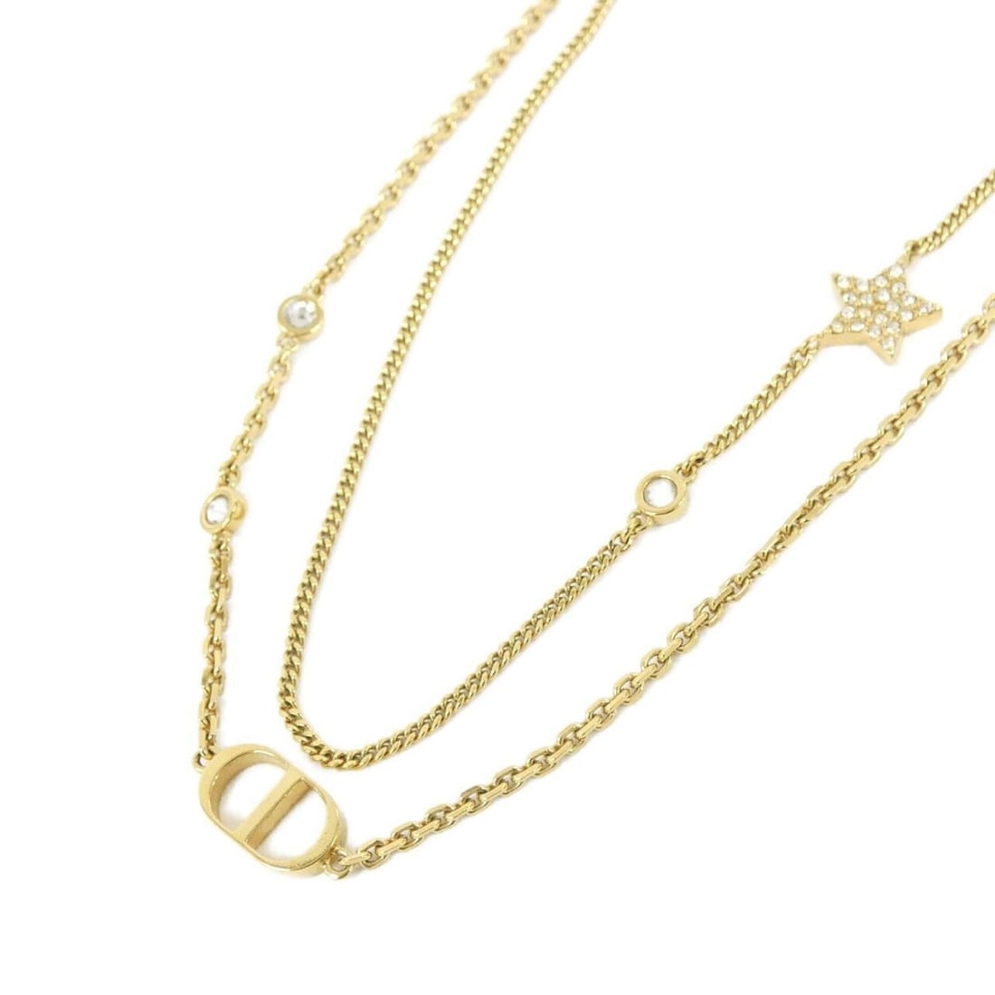 Christian Dior Petite CD N1155PMTCY Necklace: --- Catalog ---Category: SizePendant Size: 7mm x 15mm / 0.27'' x 0.59''Neck Circumference: 40 cm - 42 cm / 15.74'' - 16.53''Category: DesignColor: ClearGender: WomenNecklace Type: NecklaceCategory:
