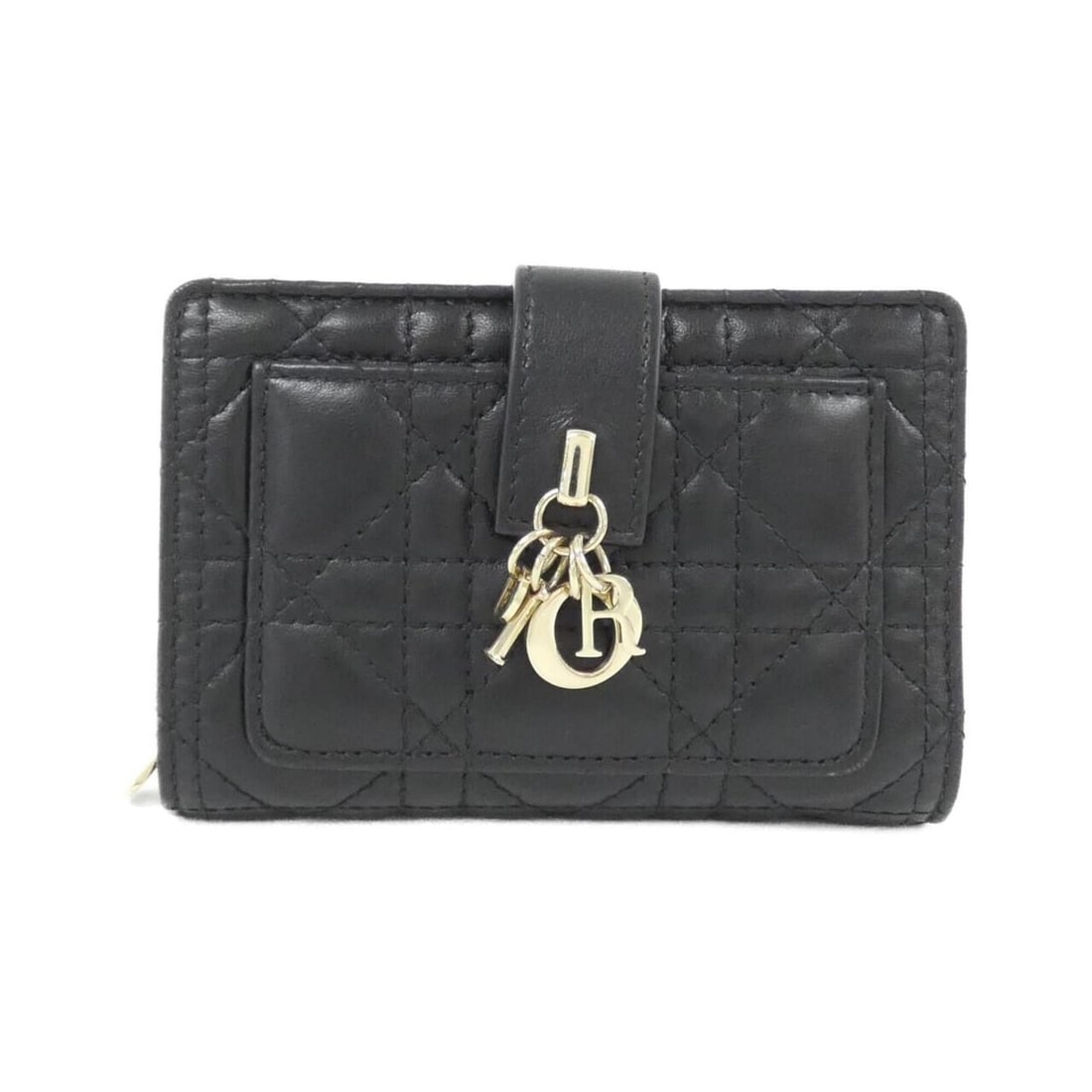 Christian Dior My Ditany Wallet S6022ONMJ: --- Catalog ---Category: SizeSize (HxWxD): 9cm x 13cm x 3cm / 3.54'' x 5.11'' x 1.18''Category: DesignType: Wallet (bi-fold)Color: BlackGender: WomenMaterial: Leather Leather/Fur Type: Lamb