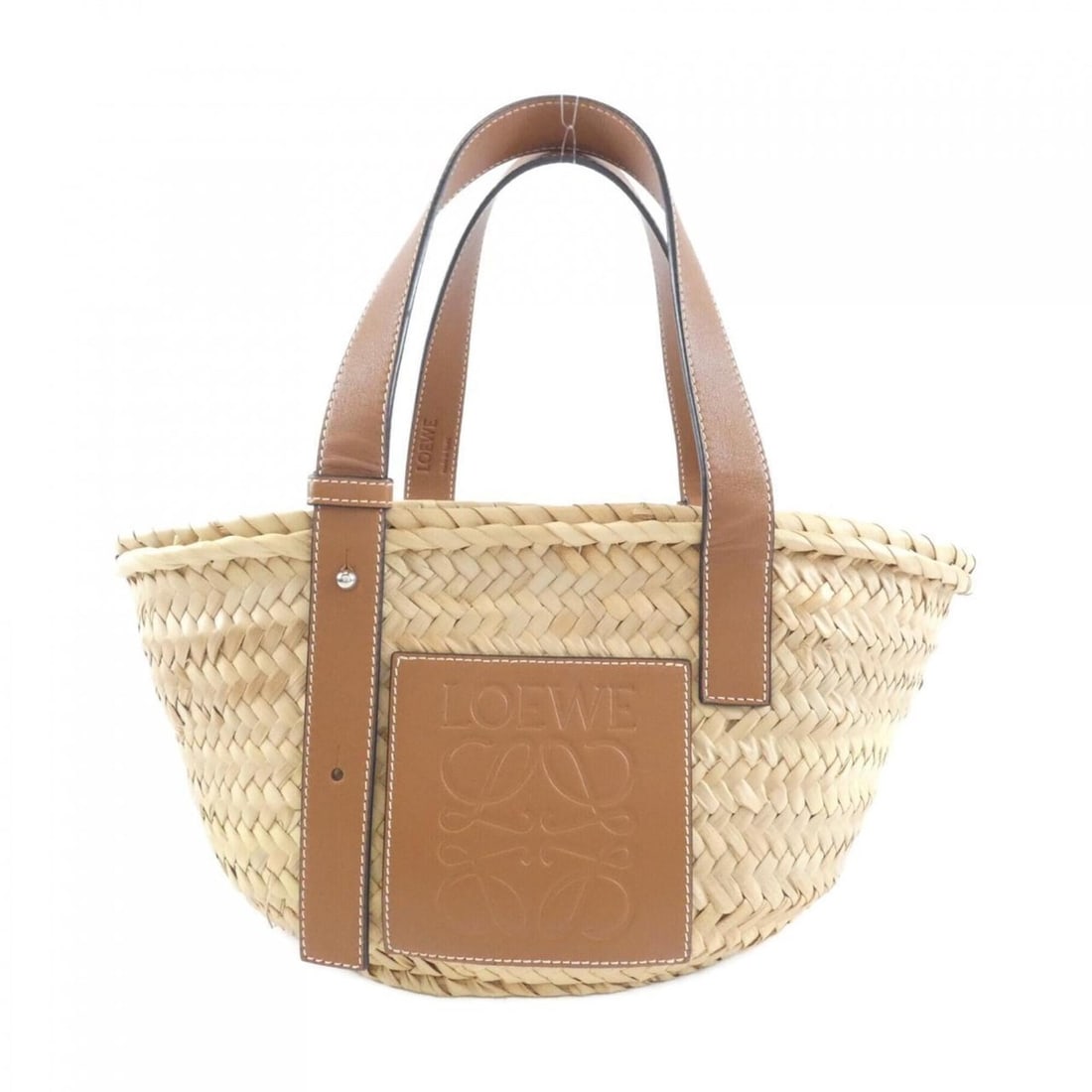 Loewe 327 02 S93 Handbag: --- Catalog ---Category: SizeSize (HxWxD): 17cm x 33cm x 13cm / 6.69'' x 12.99'' x 5.11''Category: DesignType: HandbagColor: BeigeGender: WomenMaterial: Raffia , Leather Hardware Color: