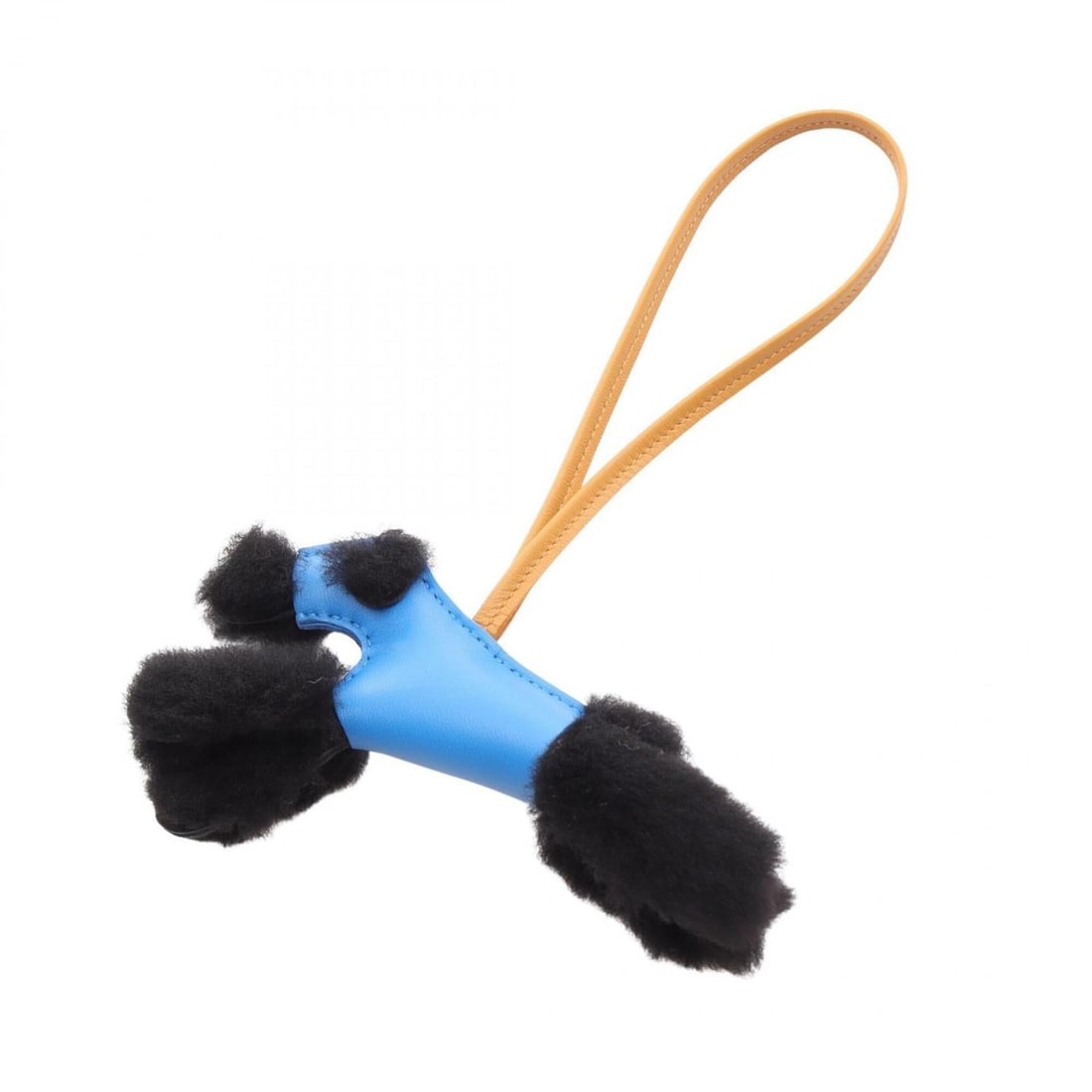 Hermes Buddy Charm - Charm, Accessory, Leather, Mouton, Agneau Milo, Mouton Merino, Women's,: --- Catalog ---Category: DesignType: Handbag charmColor: Blue, BrownGender: Women,MenMaterial: Agneau Milo, FurLeather/Fur Type: MoutonCategory: GeneralBrand: Hermes--- Item List ---Section: Condition