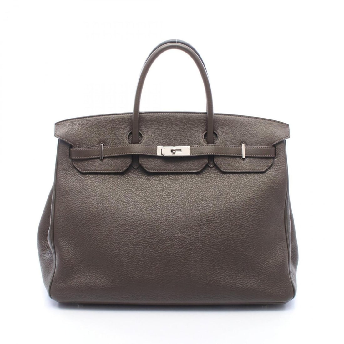 Hermes Birkin 40 Vert Bronze Handbag, Leather Togo Leather, Women's, Grayish Tone (1 of 16)