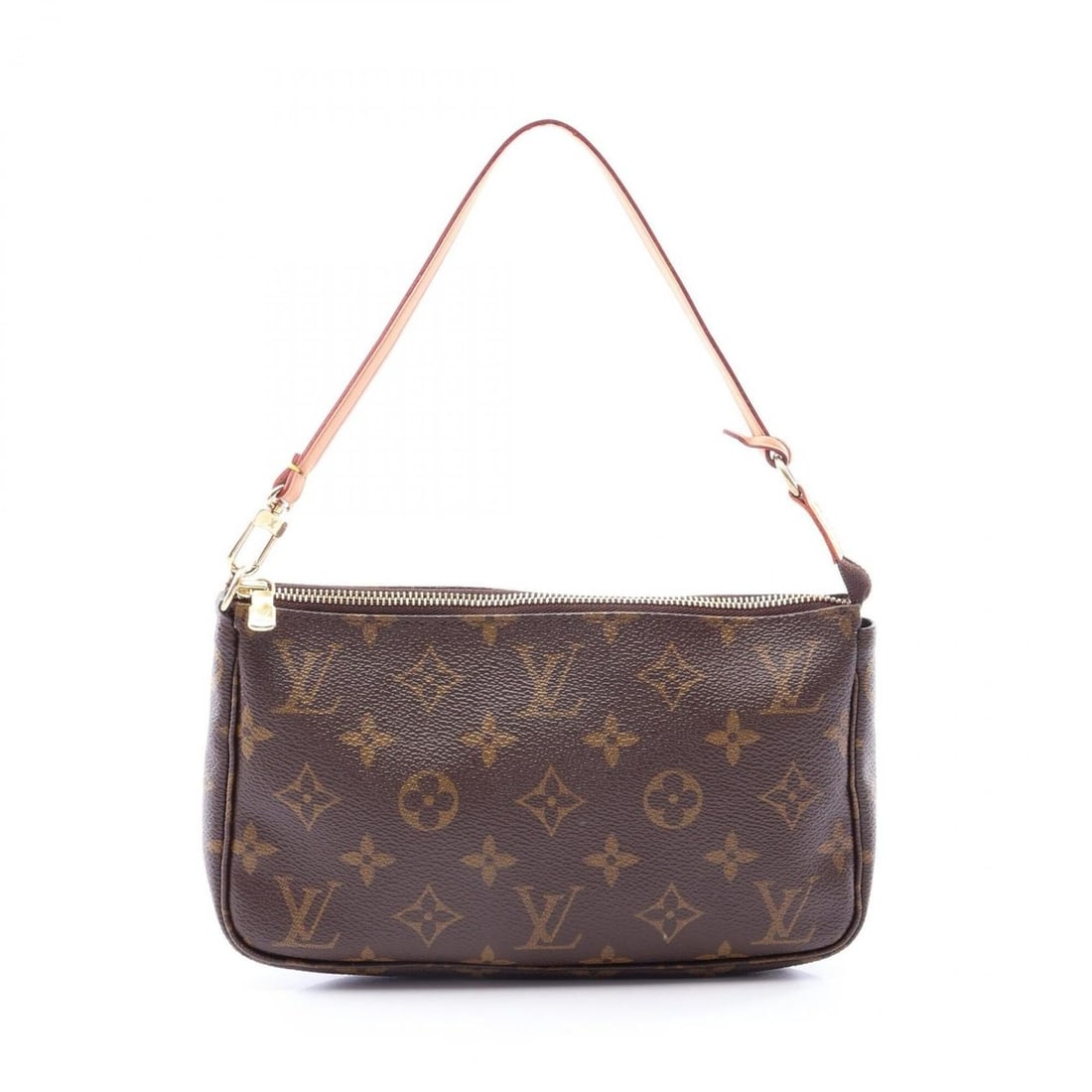 Louis Vuitton Pochette Accessoires Monogram Handbag, Coated Canvas Leather, Women's, Brown, M51980 (1 of 11)