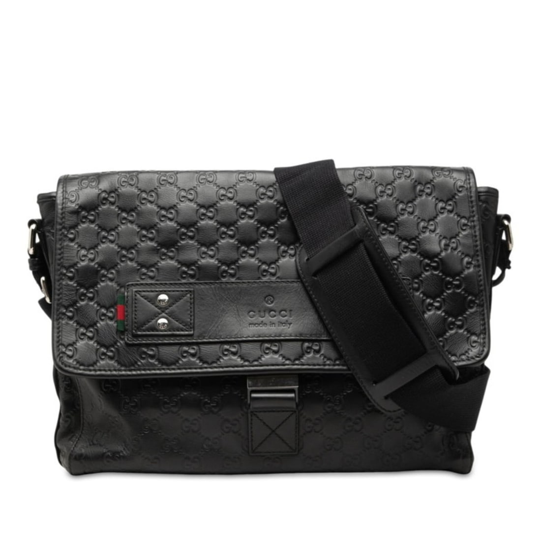 Gucci Guccissima Shoulder Bag Messenger 246067 Black Leather Women's GUCCI (1 of 20)
