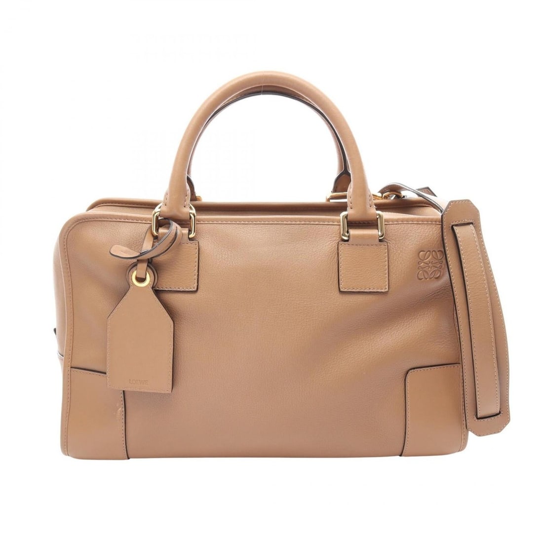 Loewe Amazona 36 2-Way Handbag, Leather, Women's, Brown: --- Catalog ---Category: SizeSize (HxWxD): 20cm x 35cm x 14cm / 7.87'' x 13.77'' x 5.51''Category: DesignType: HandbagColor: BrownGender: WomenMaterial: Leather Category: GeneralBrand: Loewe--- Item L