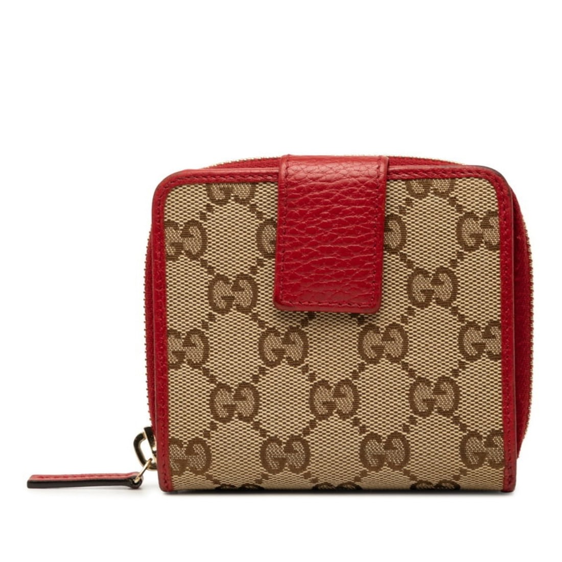 Gucci GG Canvas Bi-fold Wallet 346056 Beige Red Leather Women's GUCCI: --- Catalog ---Category: SizeSize (HxWxD): 9.5cm x 10.5cm x 2cm / 3.74'' x 4.13'' x 0.78''Category: DesignType: Wallet (bi-fold)Color: Beige, Red colorGender: WomenMaterial: Canvas , Leather Category: