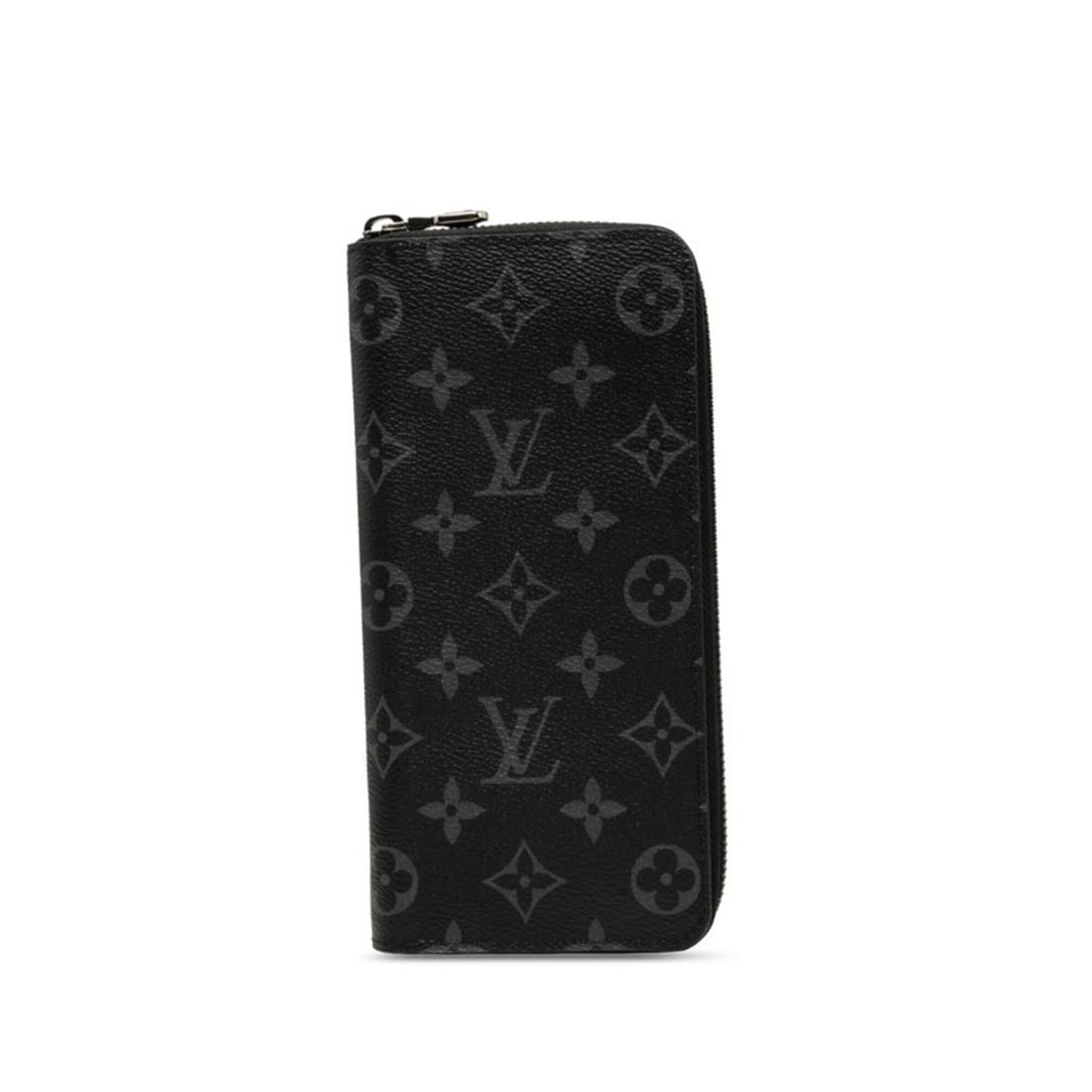 Louis Vuitton Monogram Eclipse Zippy Wallet Vertical Round Zipper Long M62295 Black Gray Leather: --- Catalog ---Category: SizeSize (HxWxD): 20cm x 10cm x 2cm / 7.87'' x 3.93'' x 0.78''Category: DesignType: Long wallet (bi-fold)Color: Black, GrayGender: MenMaterial: PVC , Leather Category: General