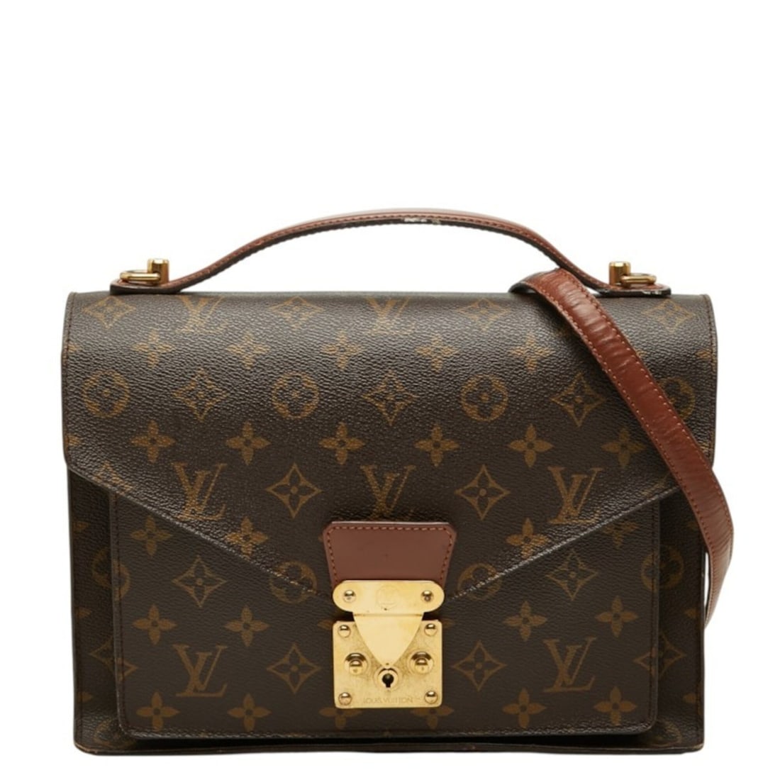 Louis Vuitton Monogram Monceau Handbag Shoulder Bag 2WAY M51185 Brown Leather Women's LOUIS VUITTON: --- Catalog ---Category: SizeSize (HxWxD): 22.5cm x 27.5cm x 8.5cm / 8.85'' x 10.82'' x 3.34''Category: DesignType: Handbag, Shoulder bagColor: BrownGender: WomenMaterial: PVC , Leather Category: