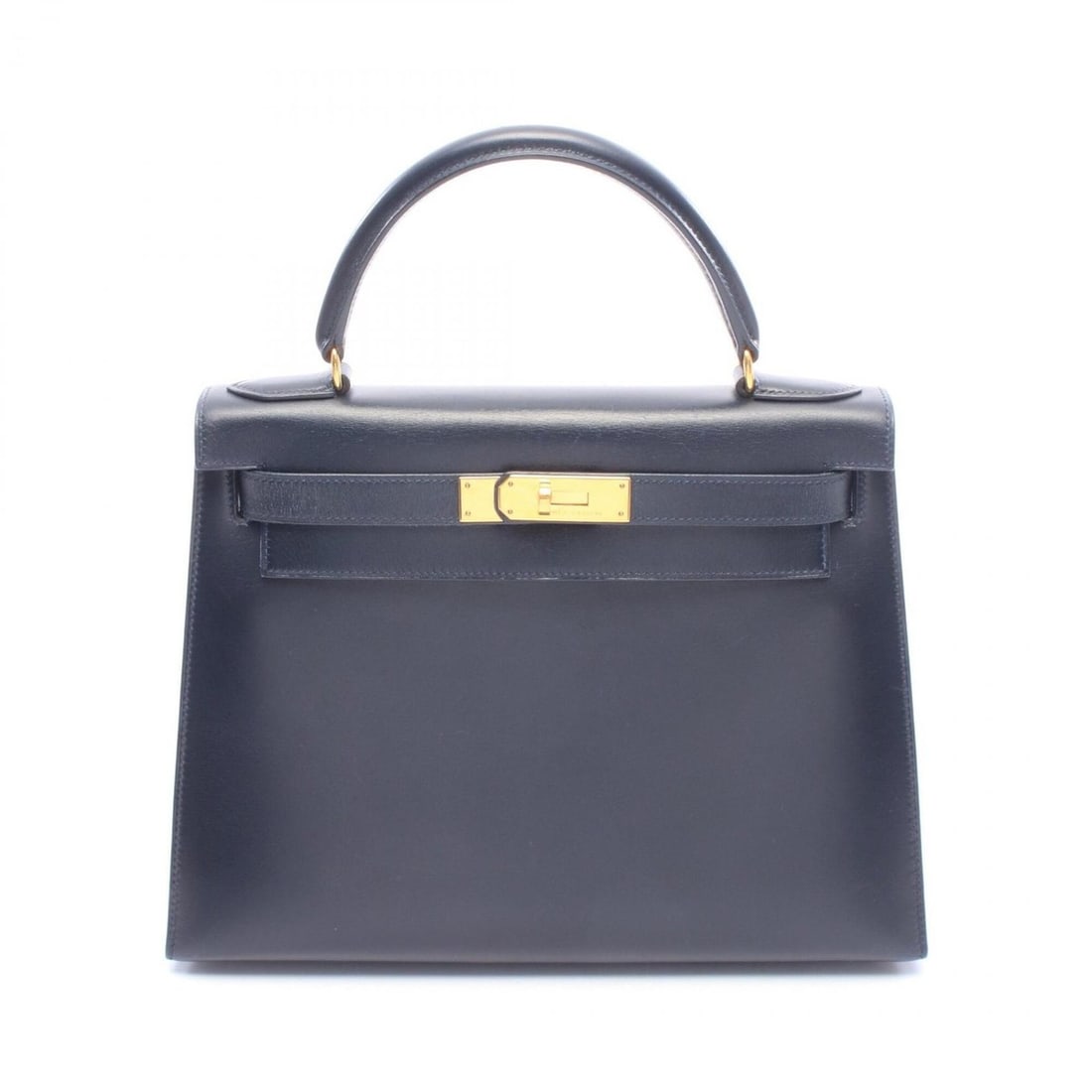 Hermes Kelly 28 Blue Indigo, 2-way handbag, calfskin (cowhide), box calf leather, women's, navy: --- Catalog ---Category: SizeSize (HxWxD): 21cm x 28cm x 11cm / 8.26'' x 11.02'' x 4.33''Category: DesignType: HandbagColor: Blue indigo, NavyGender: WomenMaterial: Box calf leather Category:
