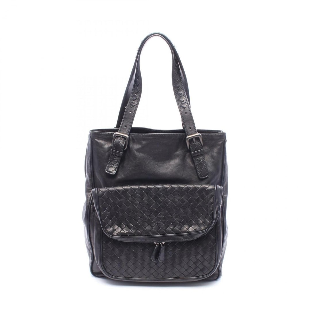 Bottega Veneta Intrecciato Tote Bag/Handbag, Lambskin Leather, Women's, Black: --- Catalog ---Category: SizeSize (HxWxD): 33cm x 27cm x 10.5cm / 12.99'' x 10.62'' x 4.13''Category: DesignType: Handbag, Tote bagColor: BlackGender: WomenMaterial: Leather Leather/Fur Type: Lambskin
