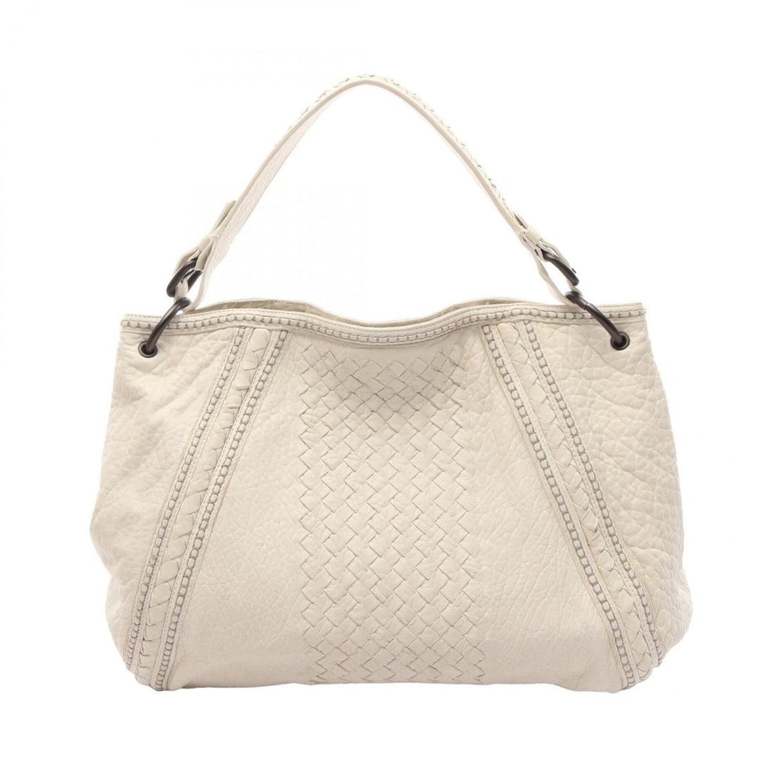 Bottega Veneta Intrecciato Shoulder Bag/Handbag, Leather, Women's, White: --- Catalog ---Category: SizeSize (HxWxD): 35cm x 37cm x 17cm / 13.77'' x 14.56'' x 6.69''Category: DesignType: Handbag, Shoulder bagColor: WhiteGender: WomenMaterial: Intrecciato Category: GeneralBra