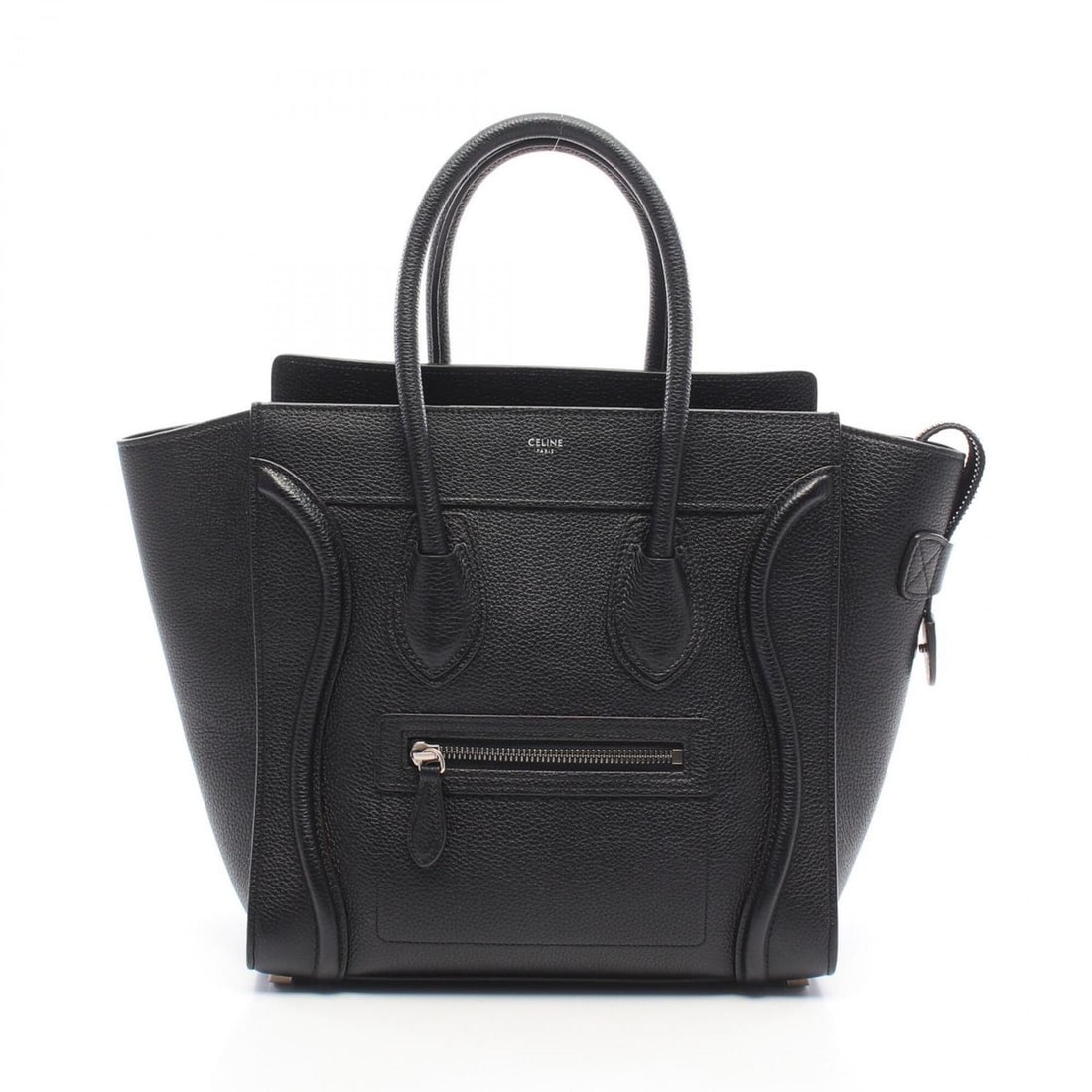 Celine Luggage Micro Shopper Handbag, Leather, Women's, Black: --- Catalog ---Category: SizeSize (HxWxD): 26cm x 26.5cm x 14cm / 10.23'' x 10.43'' x 5.51''Category: DesignType: HandbagColor: BlackGender: WomenMaterial: Leather Category: GeneralBrand: Celine--- It