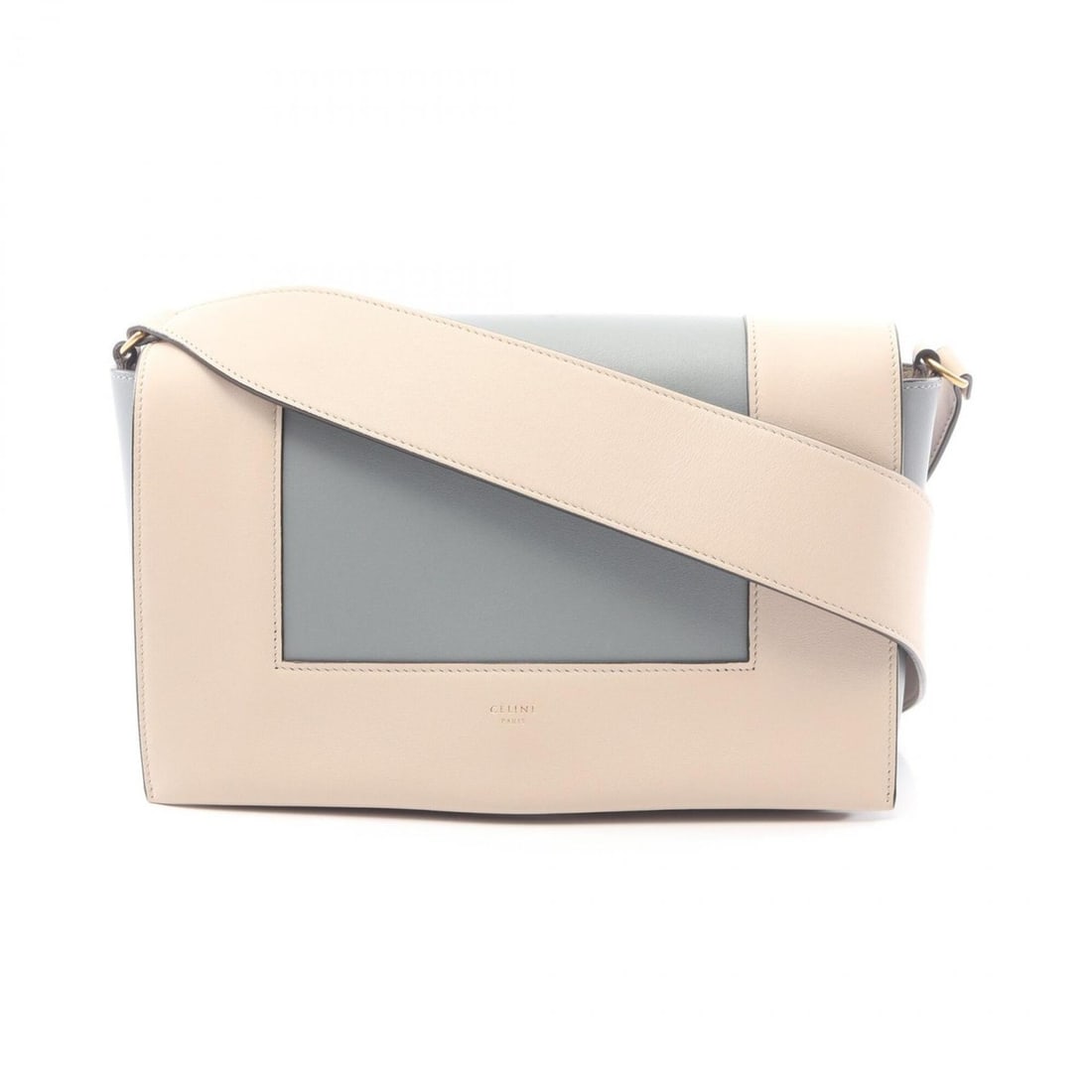 Celine Frame Medium Shoulder Bag/Handbag, Leather, Women's, Beige/Blue: --- Catalog ---Category: SizeSize (HxWxD): 16cm x 25cm x 9cm / 6.29'' x 9.84'' x 3.54''Category: DesignType: Handbag, Shoulder bagColor: Beige, BlueGender: WomenMaterial: Leather Category: GeneralBran