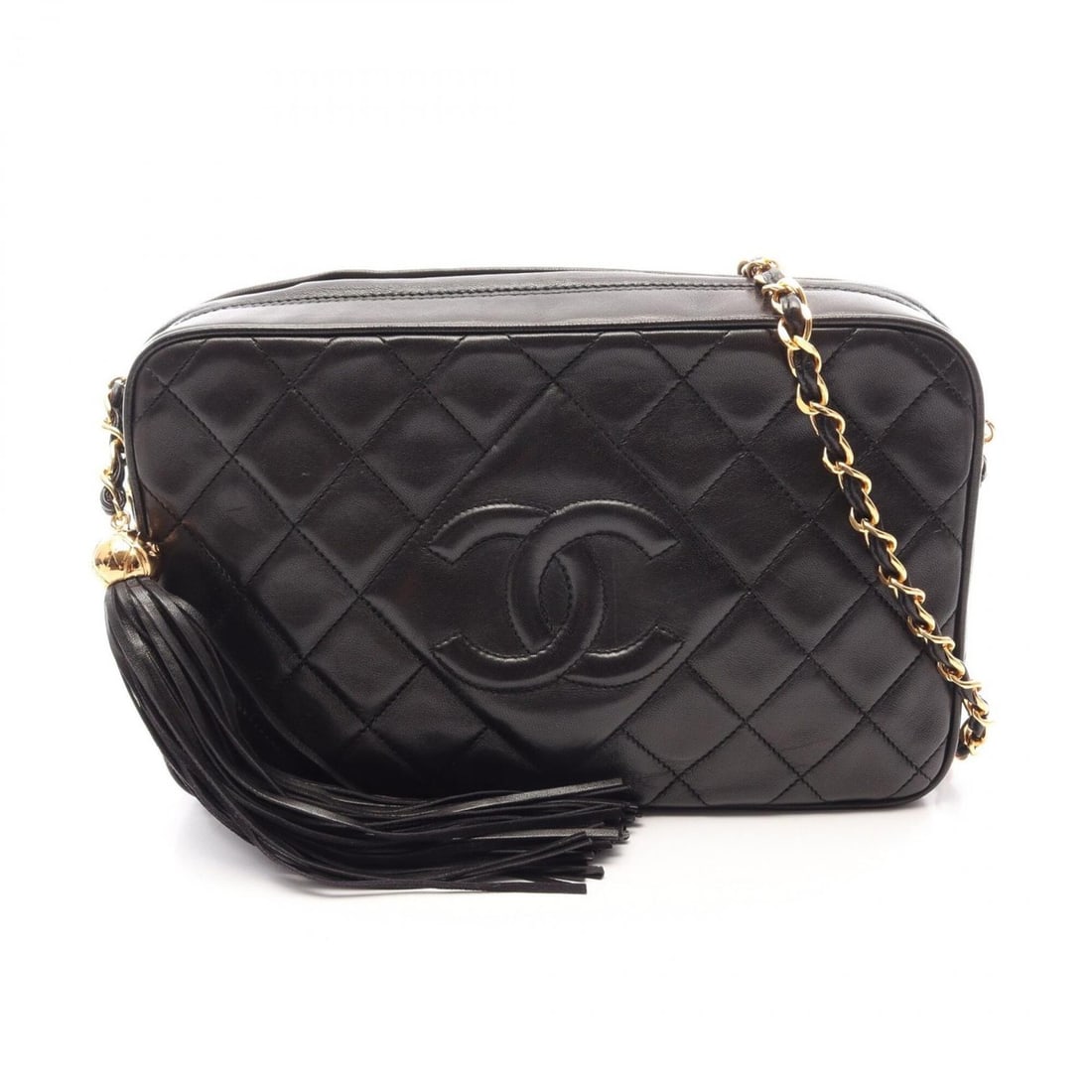 Chanel Matelassé Shoulder Bag/Handbag, Lambskin Leather, Women's, Black (A03727): --- Catalog ---Category: SizeSize (HxWxD): 16cm x 22cm x 5.5cm / 6.29'' x 8.66'' x 2.16''Category: DesignType: Handbag, Shoulder bagColor: BlackGender: WomenMaterial: Leather Leather/Fur Type:
