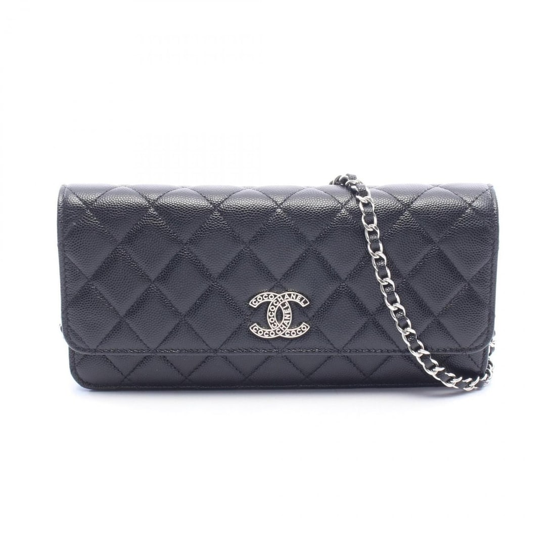 Chanel Matelassé Shoulder Bag/Handbag, Caviar Leather (Grained Calfskin), Women's, Black: --- Catalog ---Category: SizeSize (HxWxD): 11cm x 22cm x 3cm / 4.33'' x 8.66'' x 1.18''Category: DesignType: Handbag, Shoulder bagColor: BlackGender: WomenMaterial: Grained Calfskin Category: