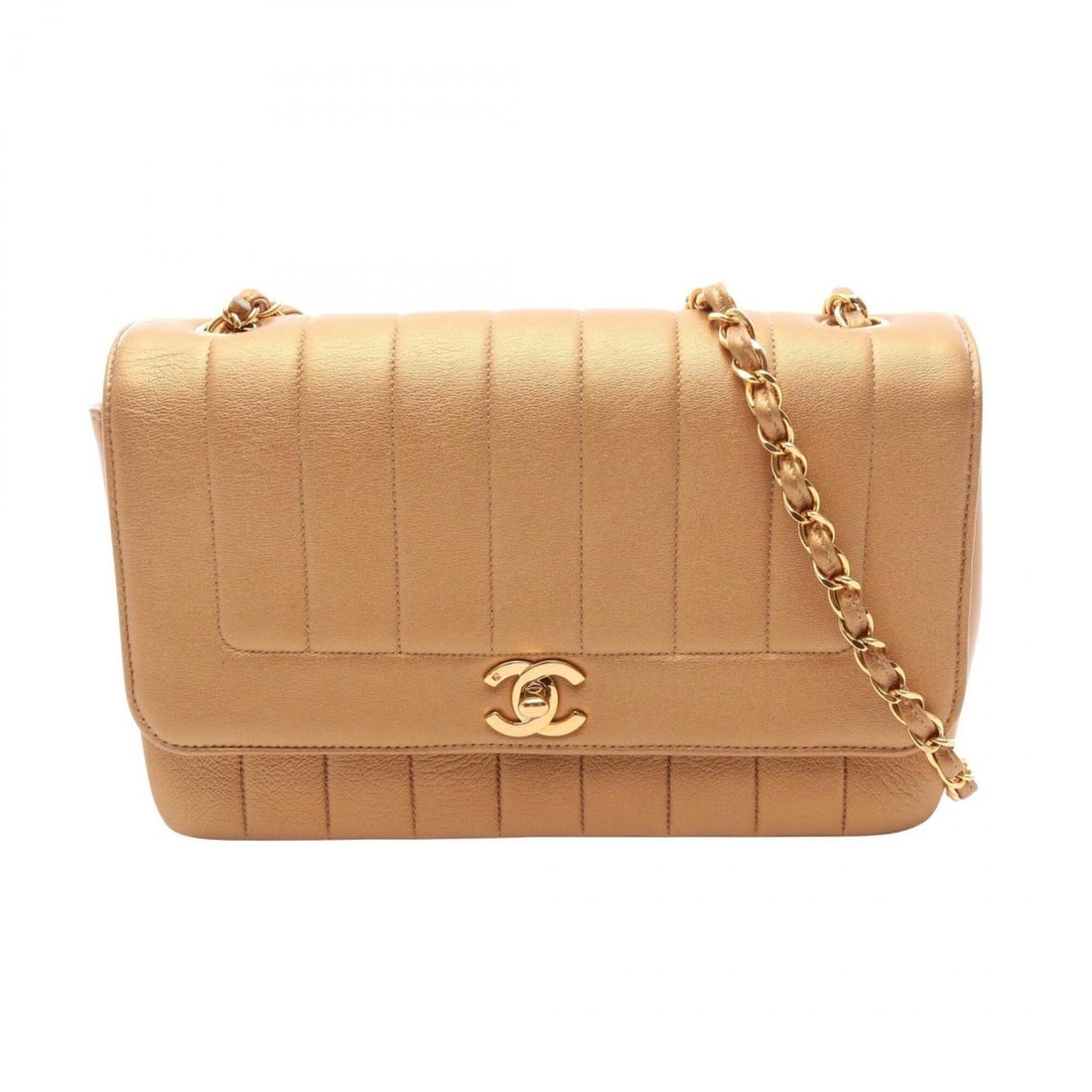 Chanel Mademoiselle Shoulder Bag/Handbag, Leather, Women's, Gold Tone: --- Catalog ---Category: SizeSize (HxWxD): 15.5cm x 24.5cm x 7cm / 6.1'' x 9.64'' x 2.75''Category: DesignType: Handbag, Shoulder bagColor: Gold brownGender: WomenMaterial: Leather Category: