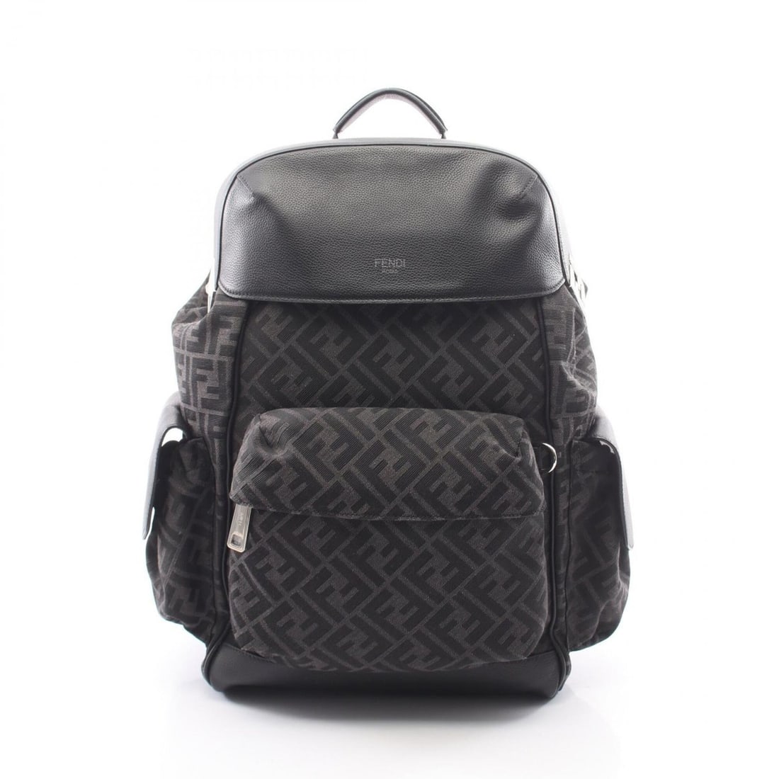 Fendi FF Jacquard Drive Zucca Backpack/Handbag - Canvas and Leather Men's Gray/Black: --- Catalog ---Category: SizeSize (HxWxD): 46cm x 28cm x 15cm / 18.11'' x 11.02'' x 5.9''Category: DesignType: BackpackColor: Black, GrayGender: Men,WomenMaterial: Canvas , Leather Category: GeneralBr