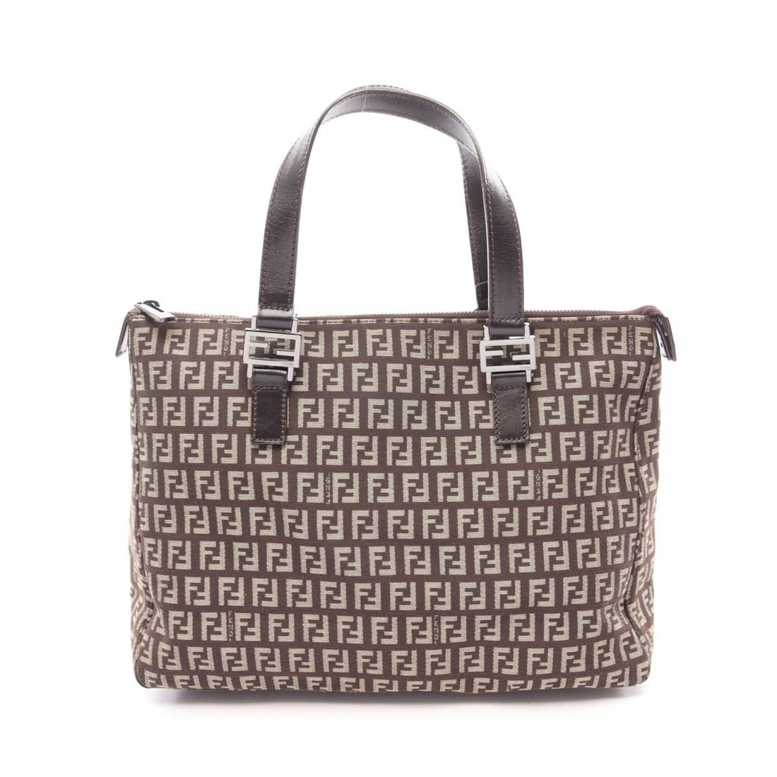 Fendi Zucchino Handbag, Canvas and Leather, Women's, Beige/Brown, 8BR134: --- Catalog ---Category: SizeSize (HxWxD): 23cm x 31cm x 11cm / 9.05'' x 12.2'' x 4.33''Category: DesignType: HandbagColor: Beige, BrownGender: WomenMaterial: Canvas , Leather Category: GeneralMPN: 8B