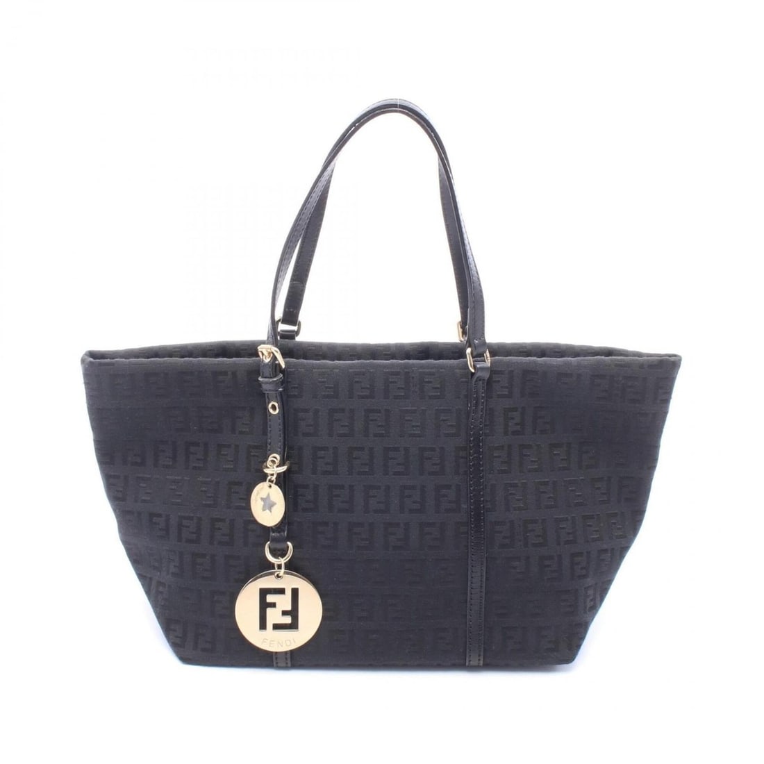 Fendi Zucchino Tote Bag Handbag Canvas Leather Women's Black 8BH214: --- Catalog ---Category: SizeSize (HxWxD): 18cm x 24cm x 12cm / 7.08'' x 9.44'' x 4.72''Category: DesignType: Handbag, Tote bagColor: BlackGender: WomenMaterial: Canvas , Leather Category: GeneralMPN: