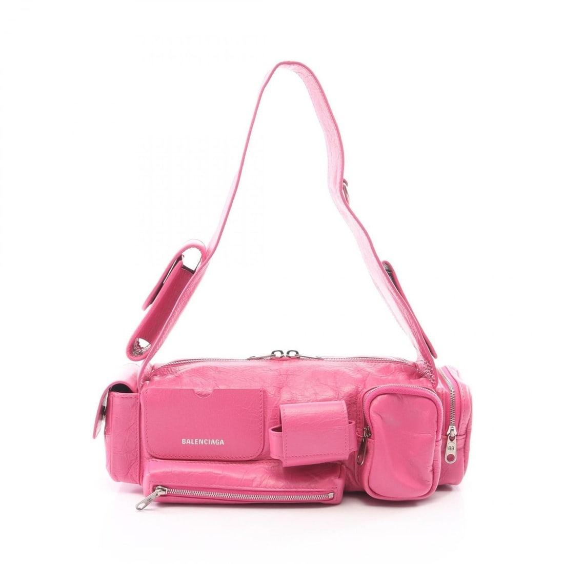 Balenciaga Super Busy XS Shoulder Bag/Handbag, Leather, Women's, Pink, 762516: --- Catalog ---Category: SizeSize (HxWxD): 9cm x 31cm x 10.5cm / 3.54'' x 12.2'' x 4.13''Category: DesignType: Handbag, Shoulder bagColor: PinkGender: WomenMaterial: Leather Category: GeneralMPN: 7625