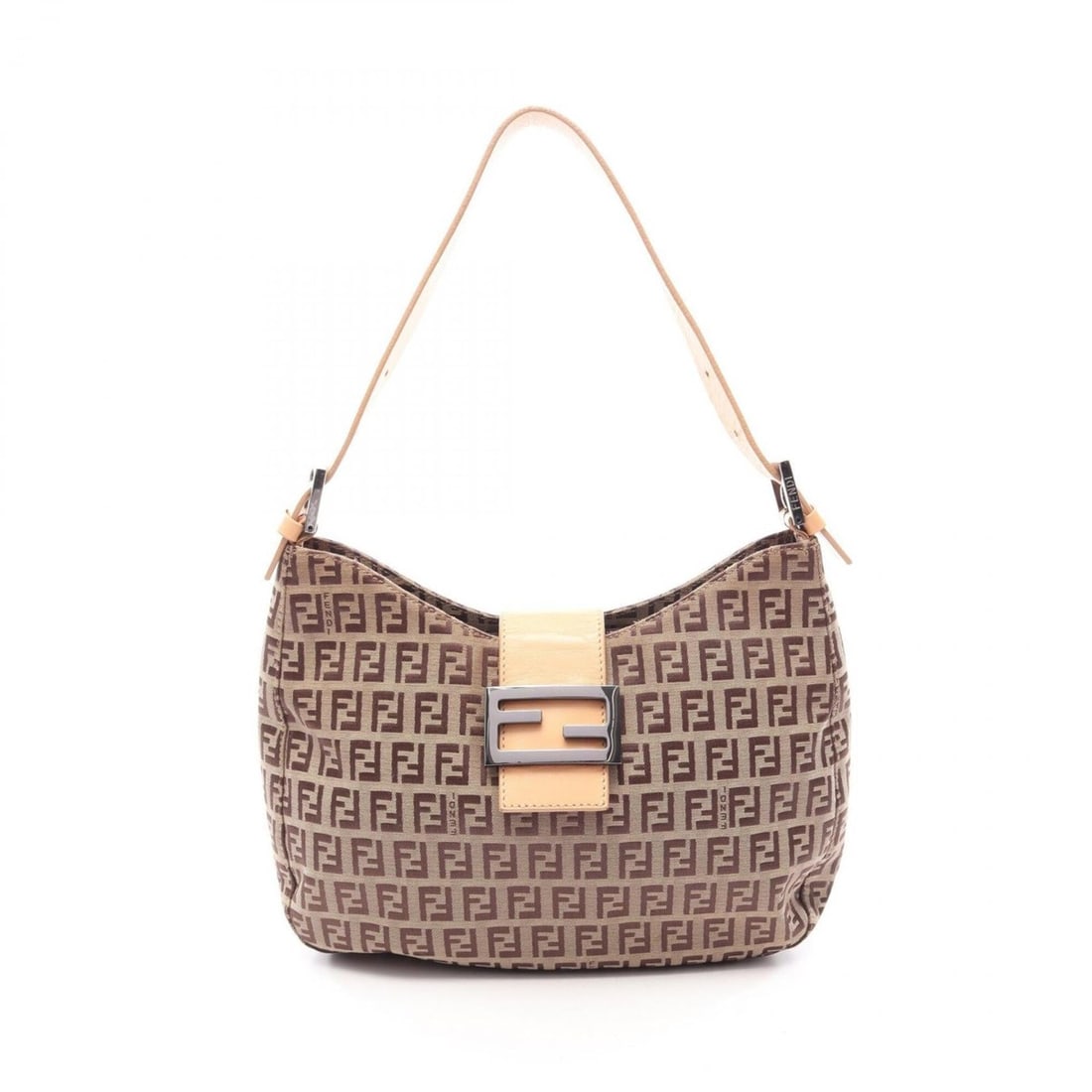 Fendi Zucchino Shoulder Bag/Handbag, Canvas and Leather, Women's, Beige/Brown, 8BR036: --- Catalog ---Category: SizeSize (HxWxD): 18cm x 27cm x 7.5cm / 7.08'' x 10.62'' x 2.95''Category: DesignType: Handbag, Shoulder bagColor: Beige, BrownGender: WomenMaterial: Canvas , Leather Category