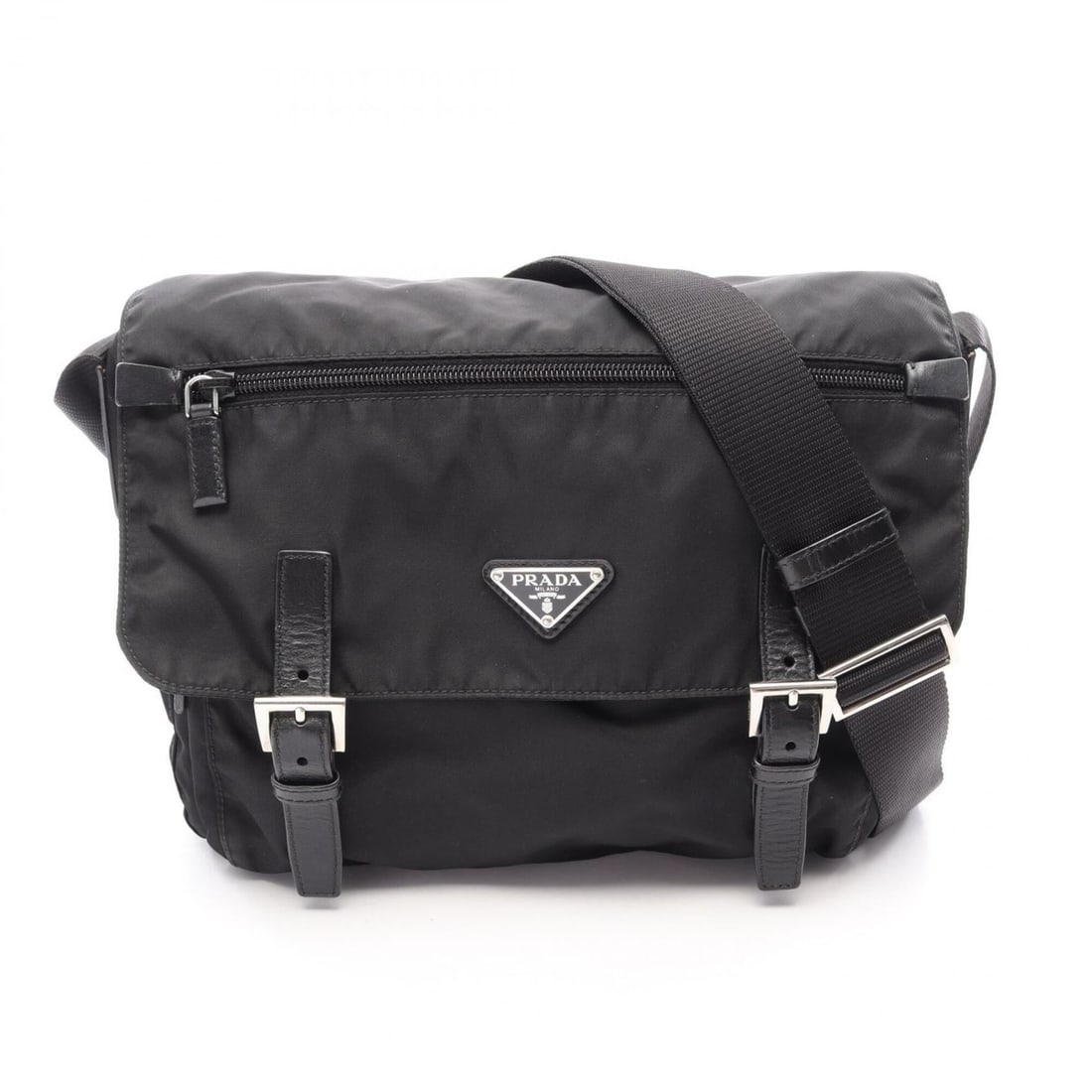 Prada VELA Shoulder Bag/Handbag, Nylon and Leather, Women's, Black (BT6671): --- Catalog ---Category: SizeSize (HxWxD): 20cm x 30cm x 12cm / 7.87'' x 11.81'' x 4.72''Category: DesignType: Handbag, Shoulder bagColor: BlackGender: WomenMaterial: Nylon , Leather Category: General