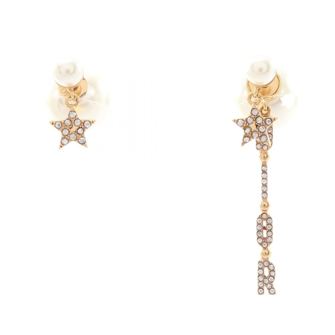 Christian Dior Dior Tribal DIOR Logo Earrings, Gold Plated (GP) Rhinestones, Faux Pearls, Women's,: --- Catalog ---Category: SizeSize (HxWxD): 50.00mm x 13.00mm / 1.97'' x 0.51''Category: DesignType: Drop earringsColor: Clear, GoldGender: WomenMaterial: Artificial pearl, Gold plating, RhinestoneCate