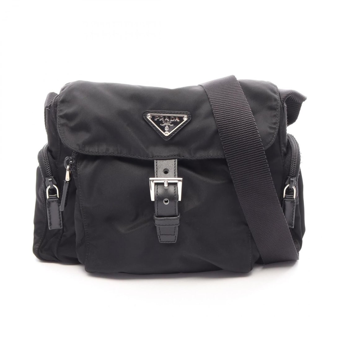 Prada PRADA Shoulder Bag Handbag Nylon Leather Women's Black (1 of 18)