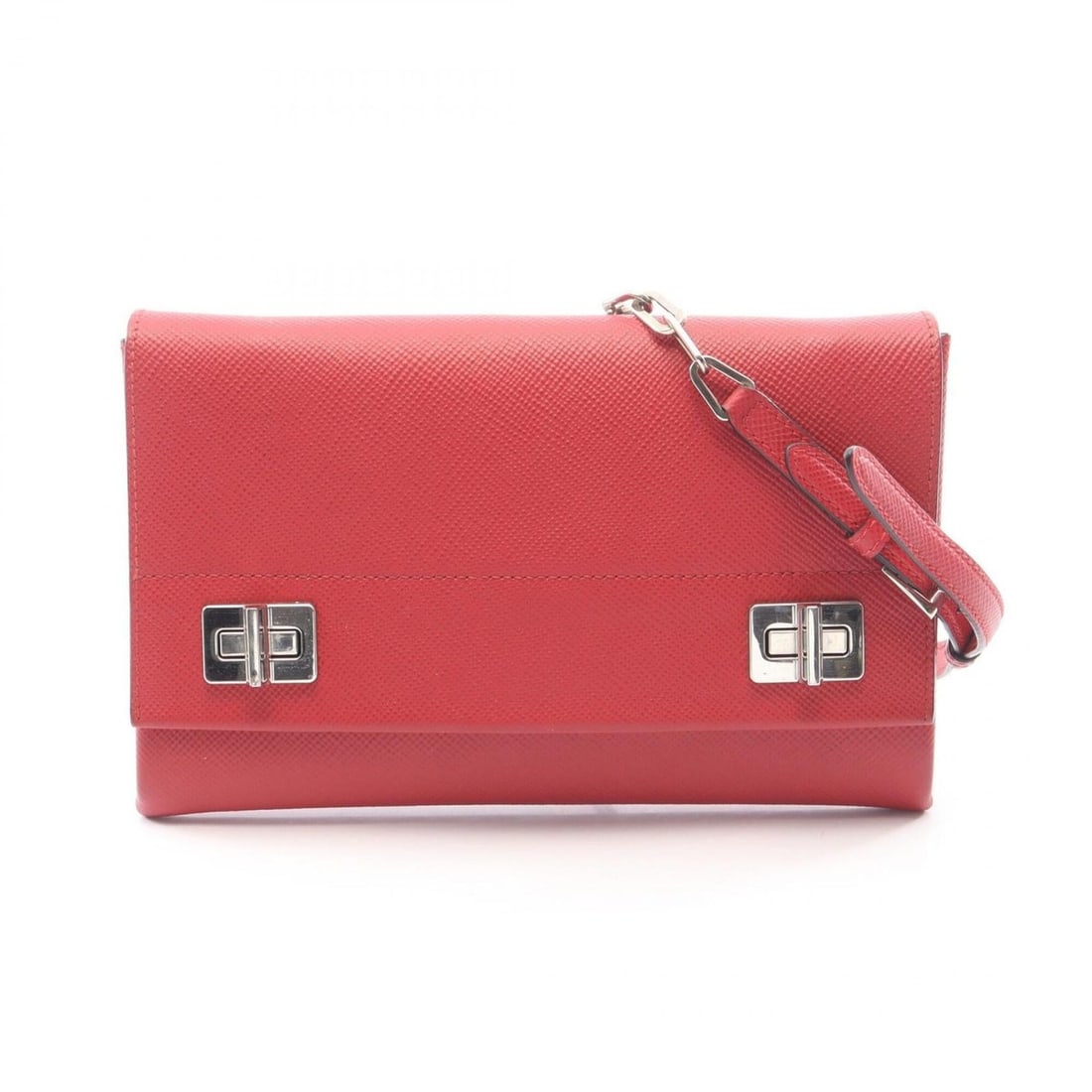 Prada PRADA Shoulder Bag Handbag Saffiano Leather Women's Red (1 of 20)